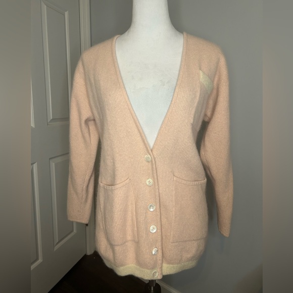 Vintage Liz Claiborne Lambswool Blend Button Front Cardigan - Picture 1 of 3